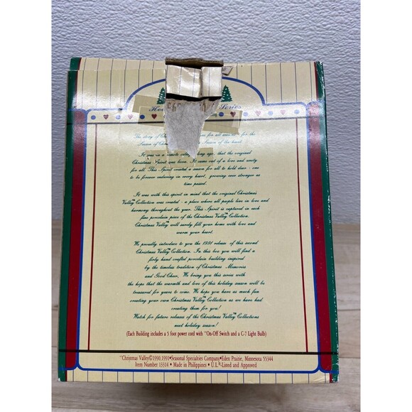 Vtg 1991 Christmas Valley East Market Union Illuminated Porcelain Building - Picture 16 of 16